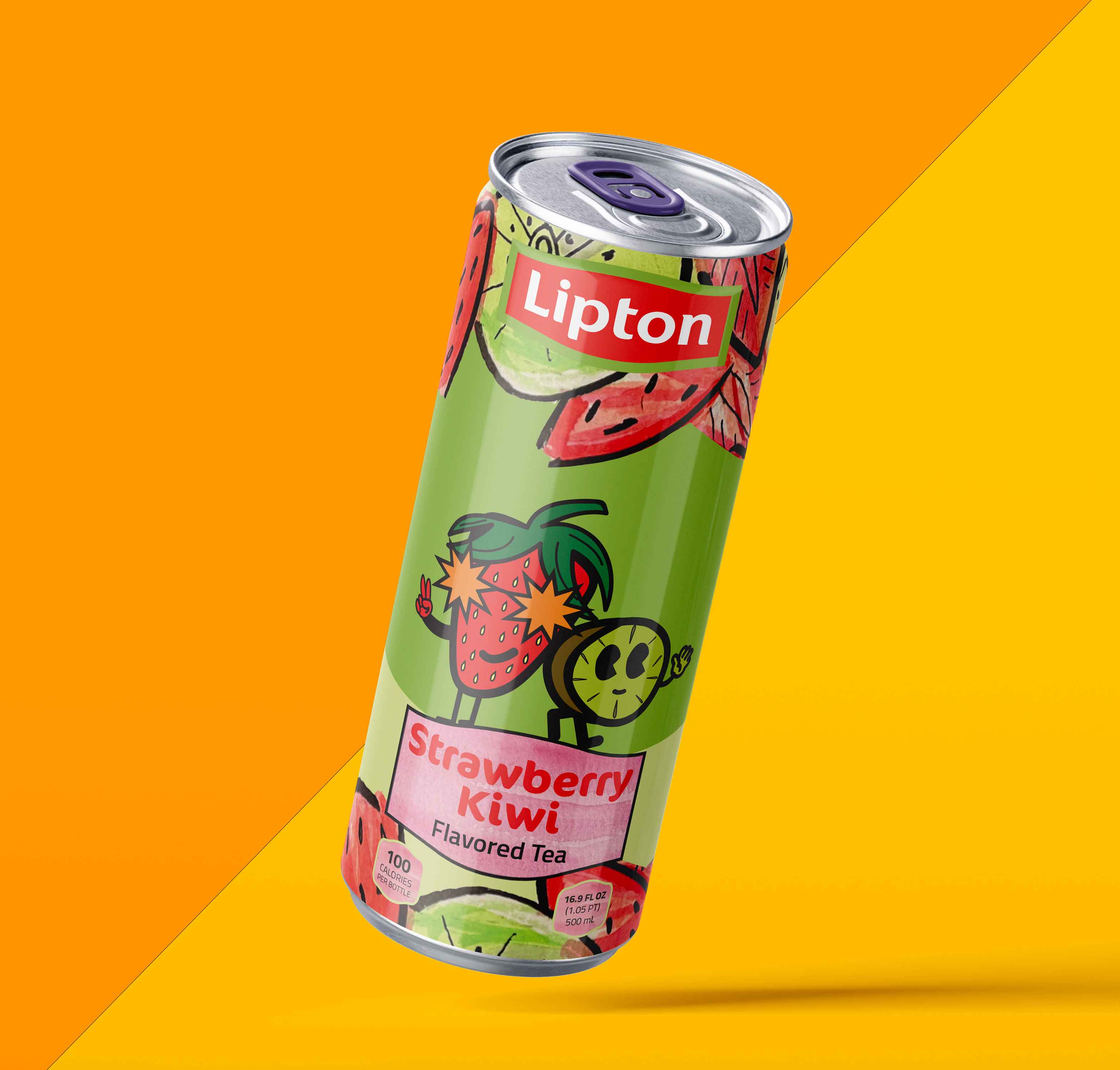 single can mockup with orange background