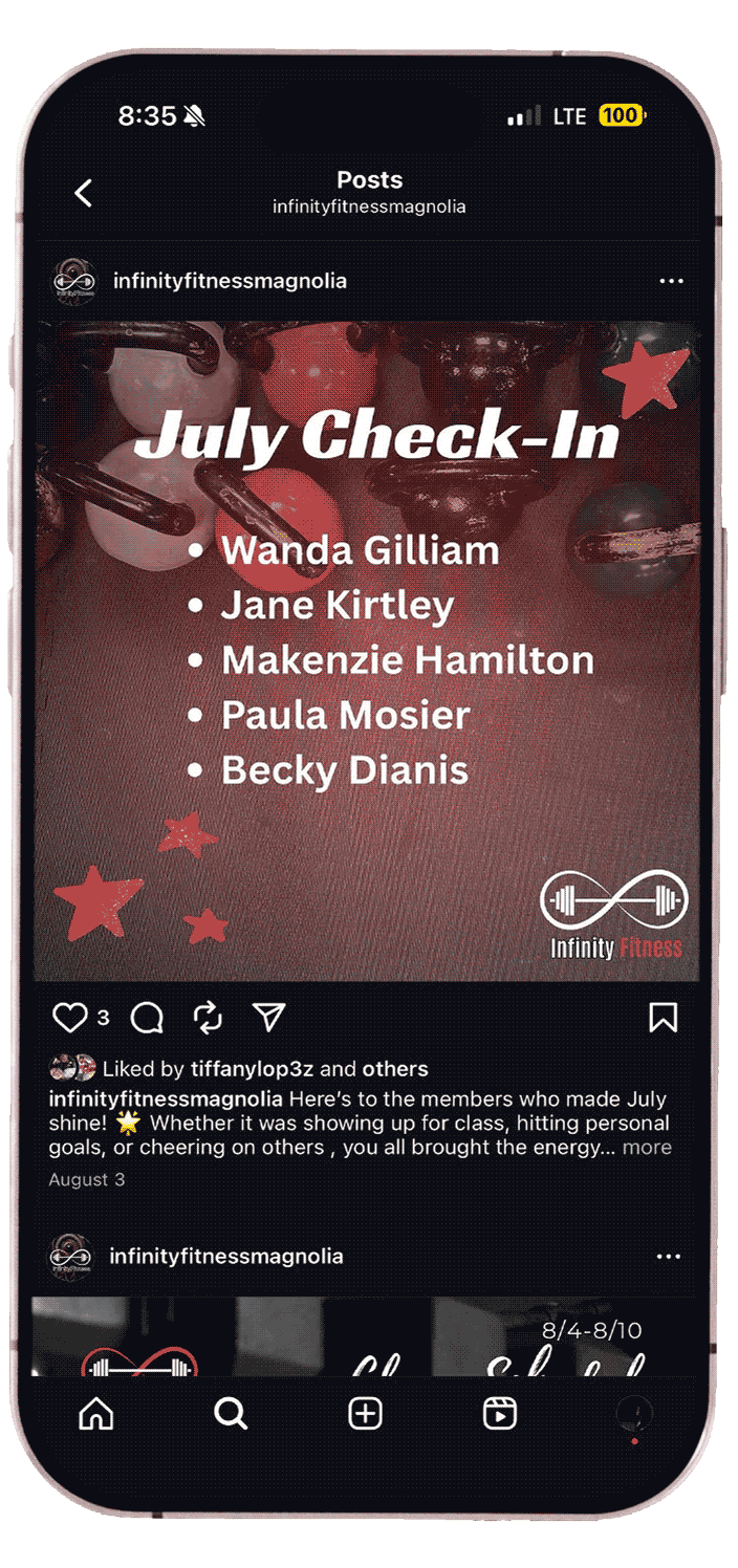 iPhone mockup with drink on Instagram