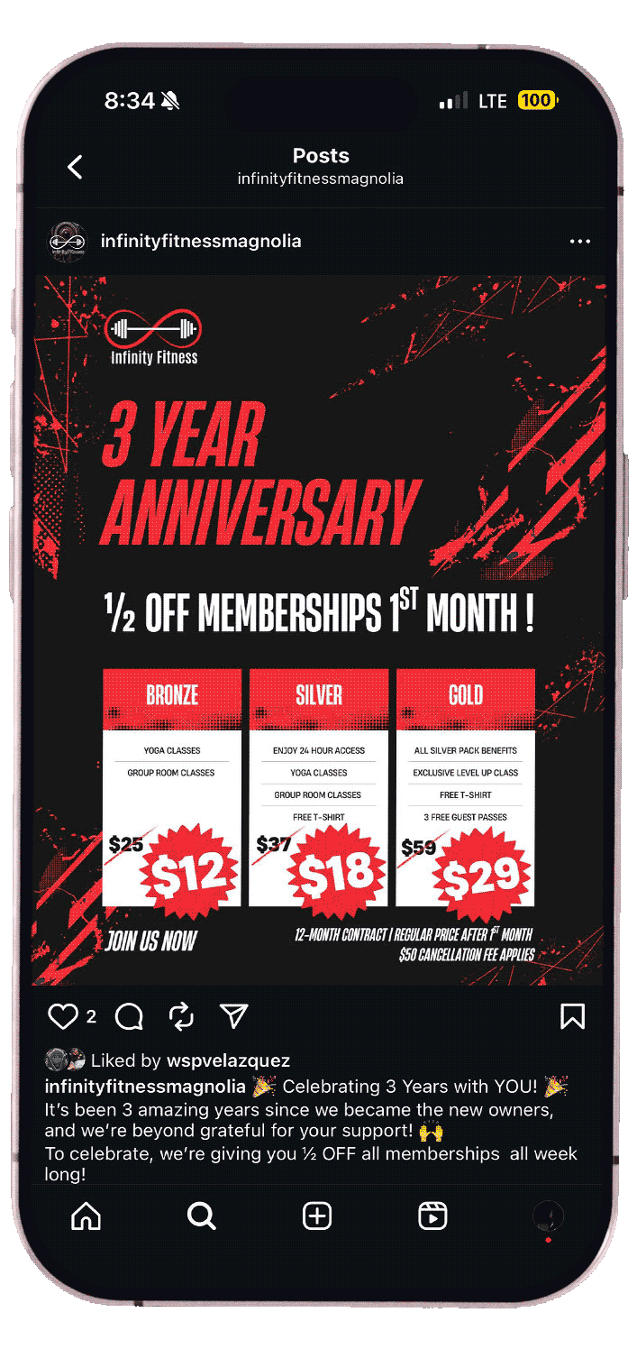 iPhone mockup with Doordash on Instagram