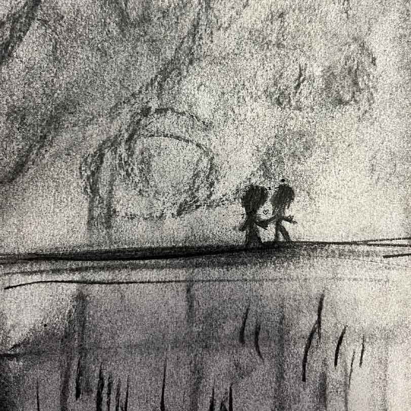 little couple of out charcoal