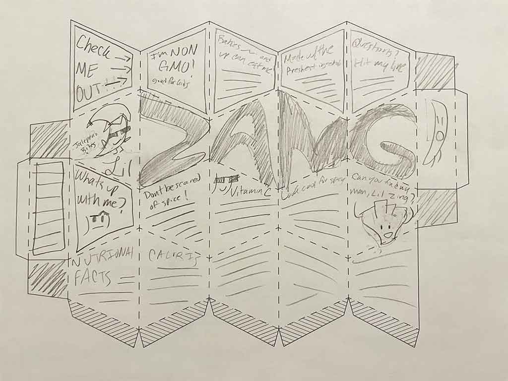 zang package design sketch