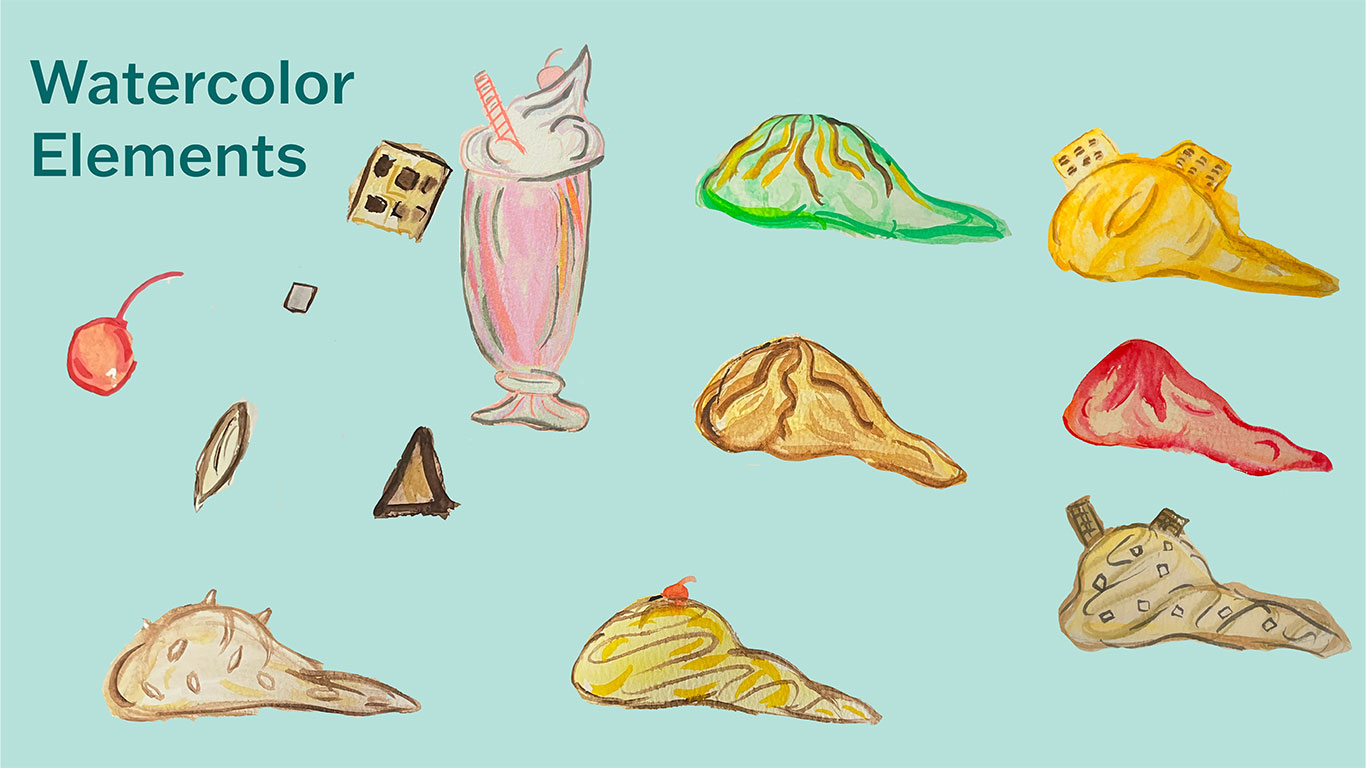 messy ink and charcoal drawing